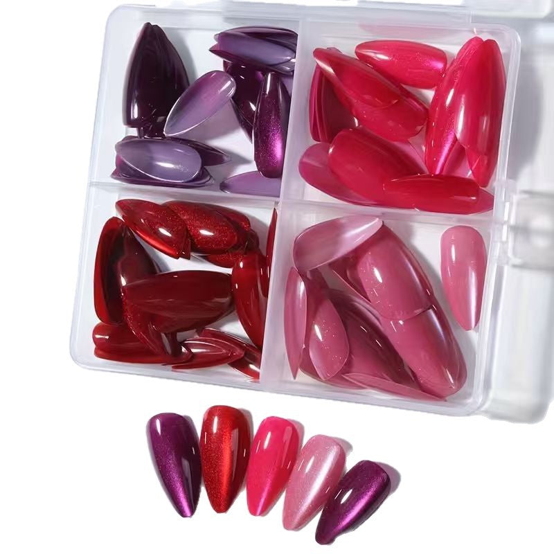 Glänzende Stiletto-Nagelspitzen Karnz