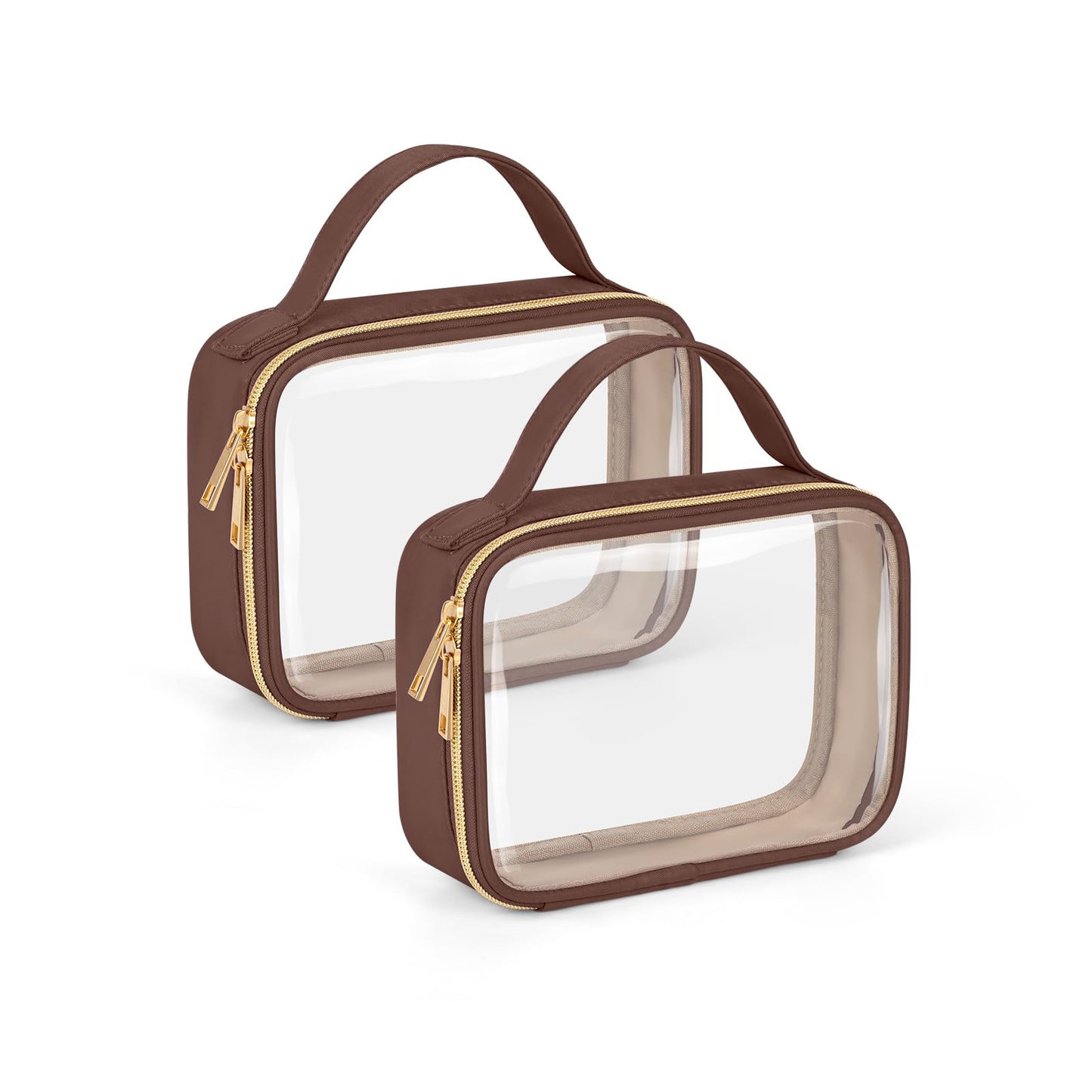 Damen durchsichtige Kosmetiktaschen Set Karnz