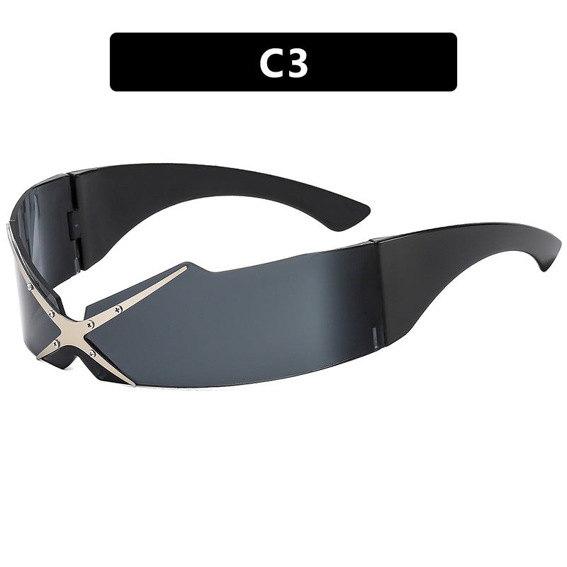 Damen futuristische Sportsonnenbrille Karnz