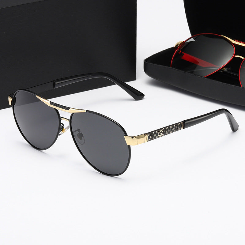 Damen elegante Metall-Sonnenbrille Karnz
