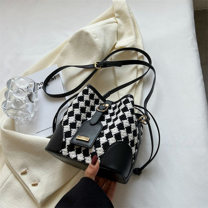 Stylische kariert Bucket Bag Karnz