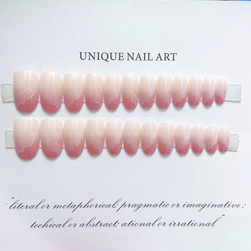 Lace-inspiriertes Ombre Press-On-Nagelset