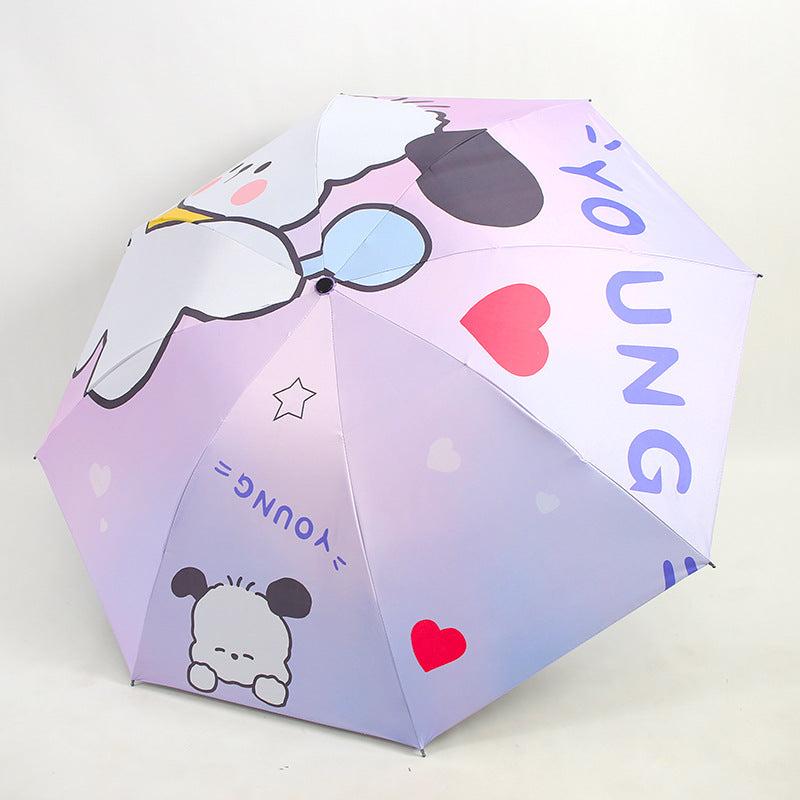 Damen Faltender Kinder-Regenschirm mit niedlichen Tiermotiven Karnz