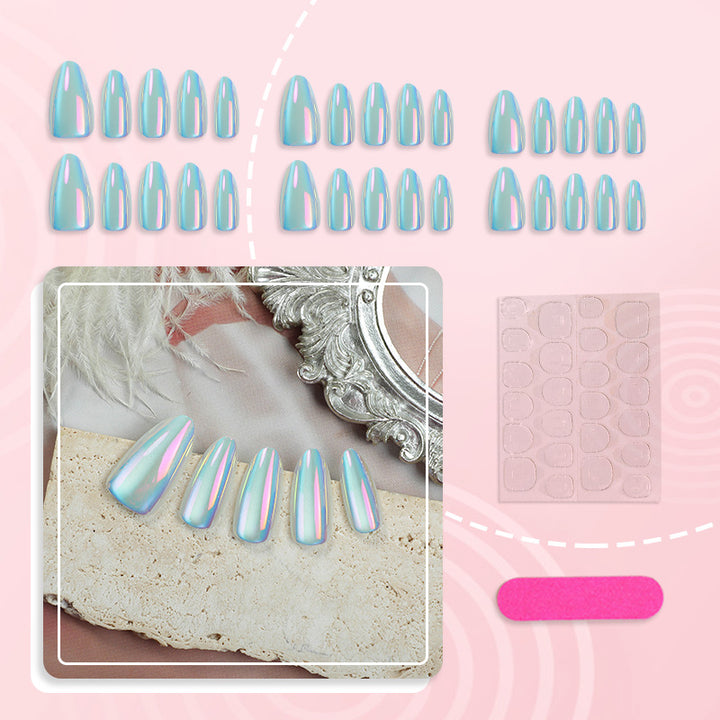 Glänzendes Ombre Druck-On-Nagelset