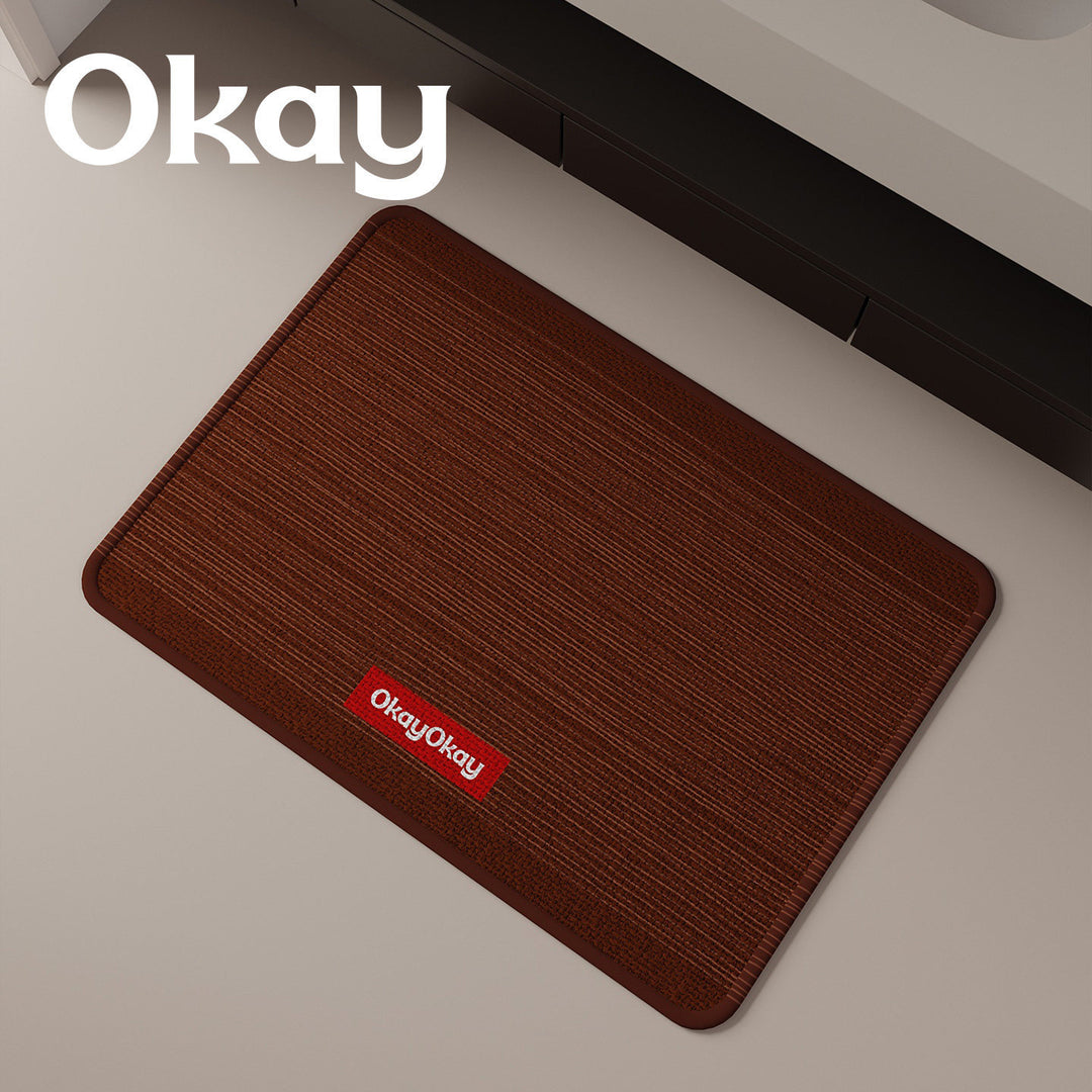 Low-Profile Ribbed Microfiber Entrance Doormat with Non-Slip Backing