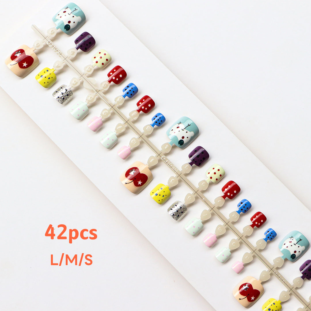 Kreative von Cartoons inspirierte Press-On-Nagelkollektion