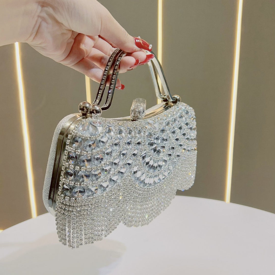 Kristallbesetzte Abend-Clutch