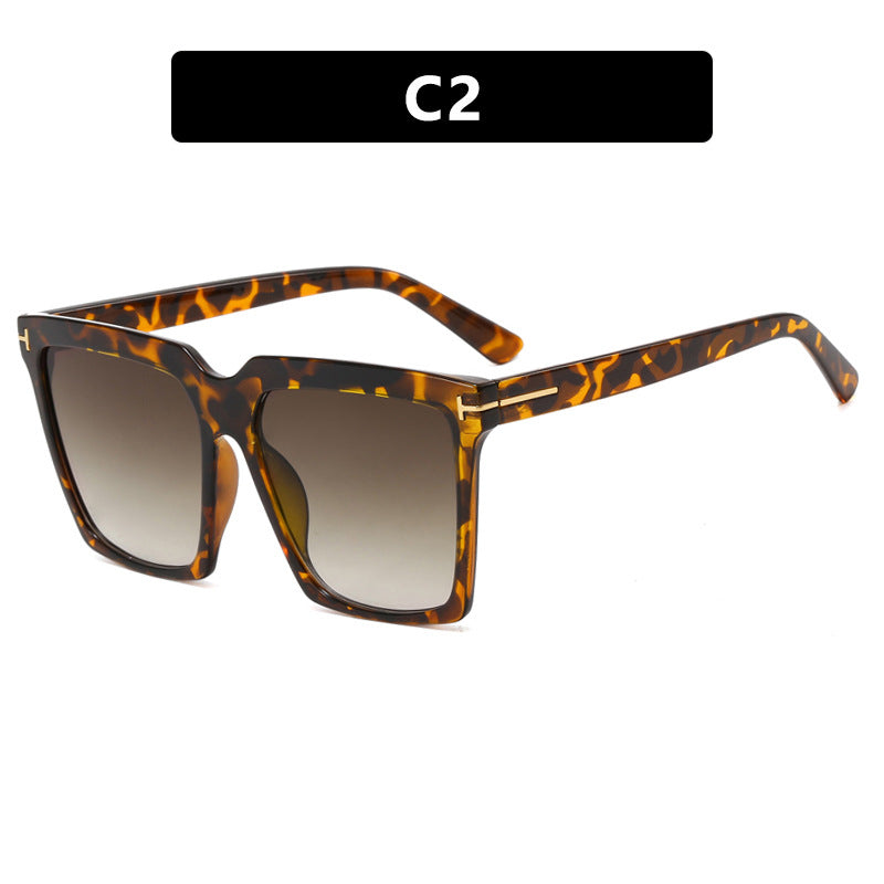 Damen quadratische Sonnenbrille mit elegantem Metallakzent Karnz