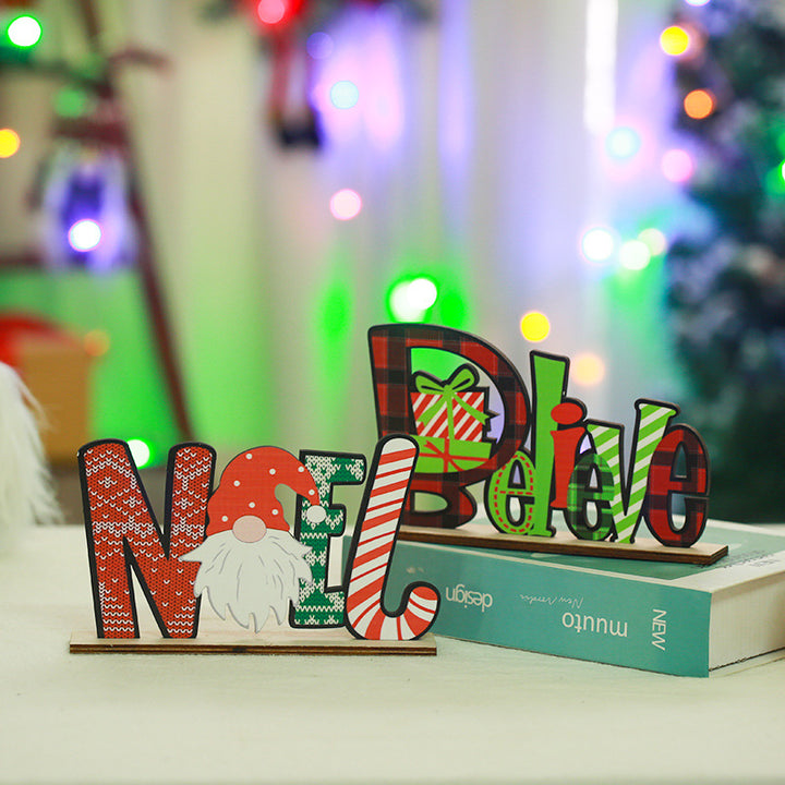 Festliche Holzdekoration mit Weihnachtsmotiv Karnz