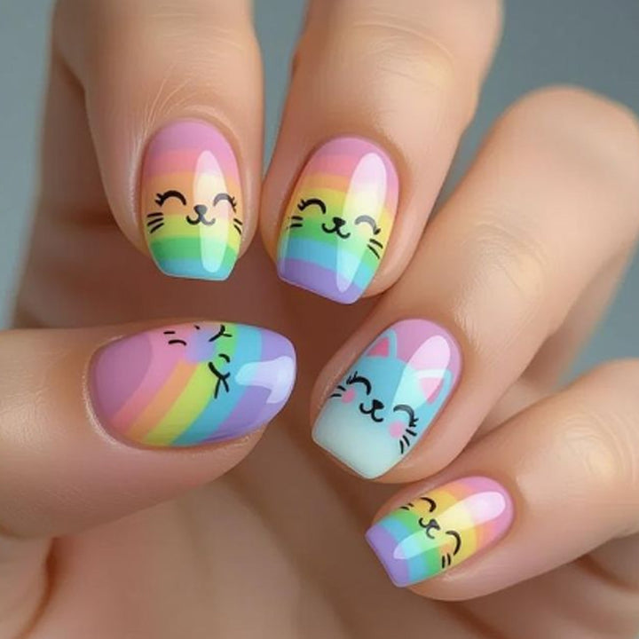 Kreatives katzeninspiriertes Nagelkunstset Karnz