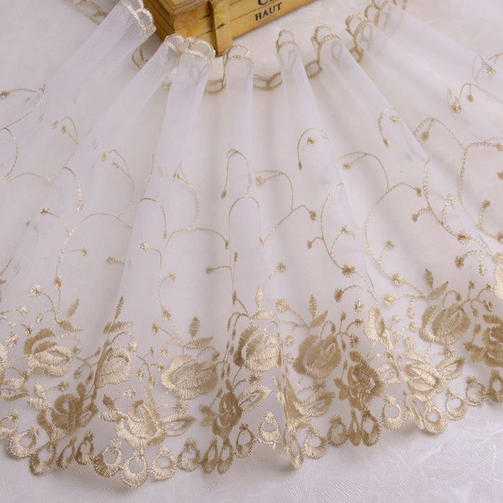 Elegante Bestickte Gardine Karnz
