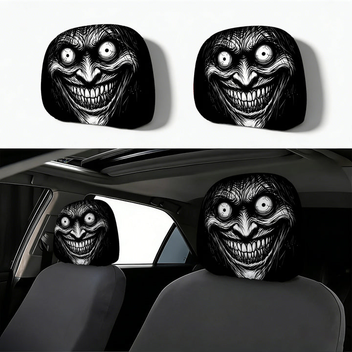 Auto-Kopfstützenbezug mit Retro-Horror-Motiv