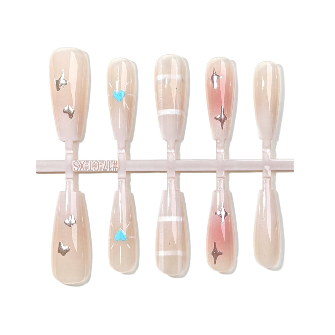 Elegantes Künstlerisches Press-On-Nagelset