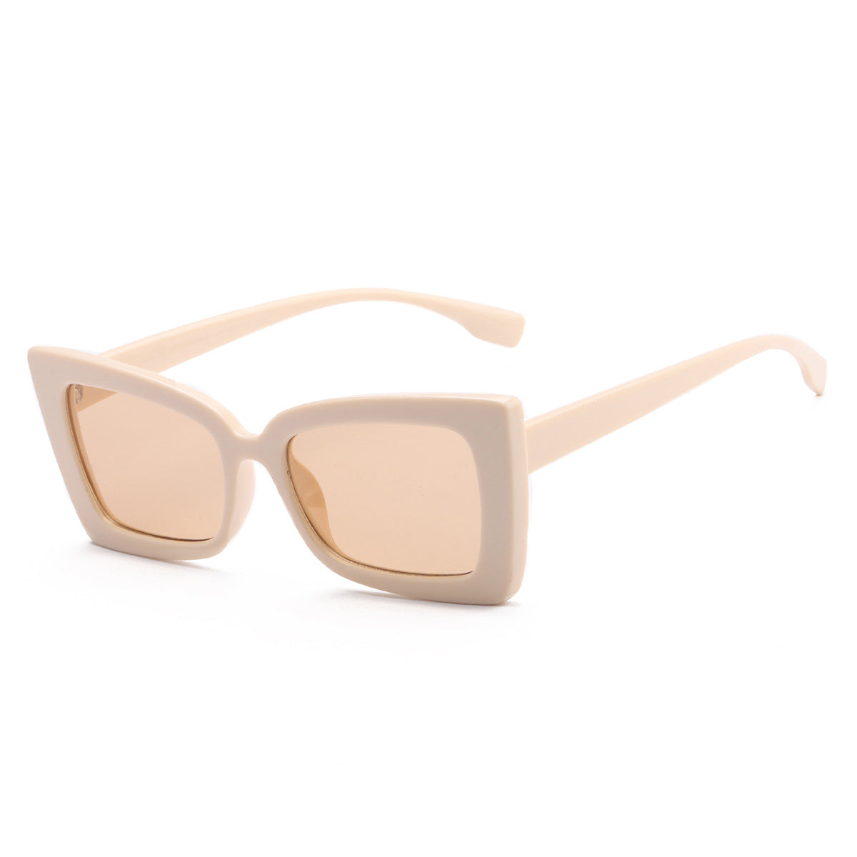 Damen modische Sonnenbrille mit breitem Rahmen und markantem Design Karnz