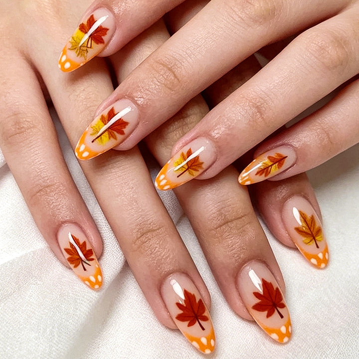Herbst-Themen Gel-Nagelverlängerungen Karnz