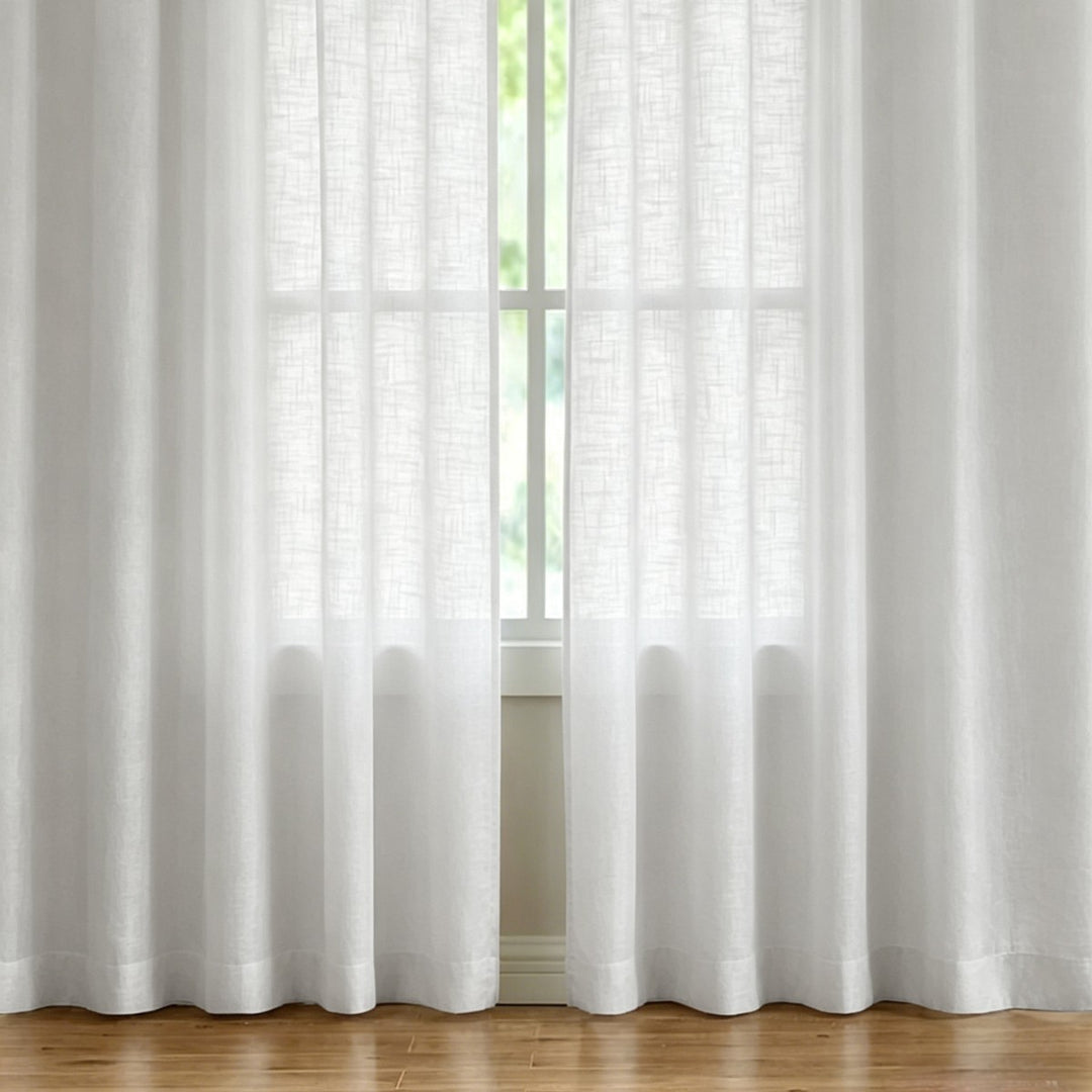 Durchsichtige Leinen-Fenstervorhänge Karnz