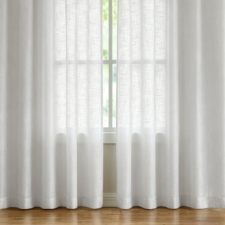 Durchsichtige Leinen-Fenstervorhänge Karnz