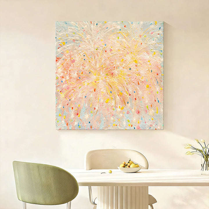 Farbenfrohe Abstrakte Leinwandkunst
