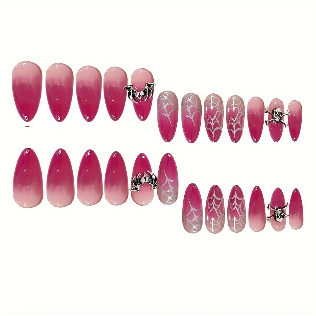 Halloween-inspirierte Gothik Press-On Nagelset Karnz