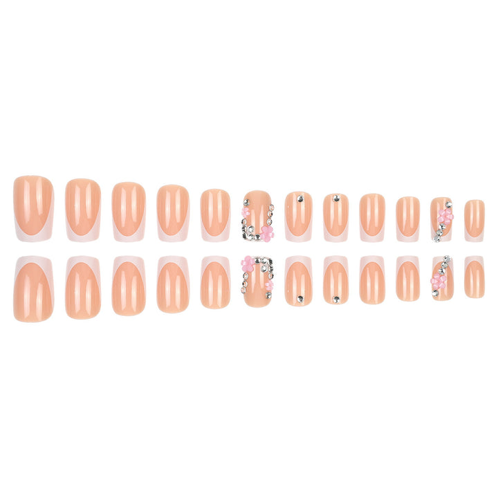 Dekoratives Floral Press-On Nagelset Karnz