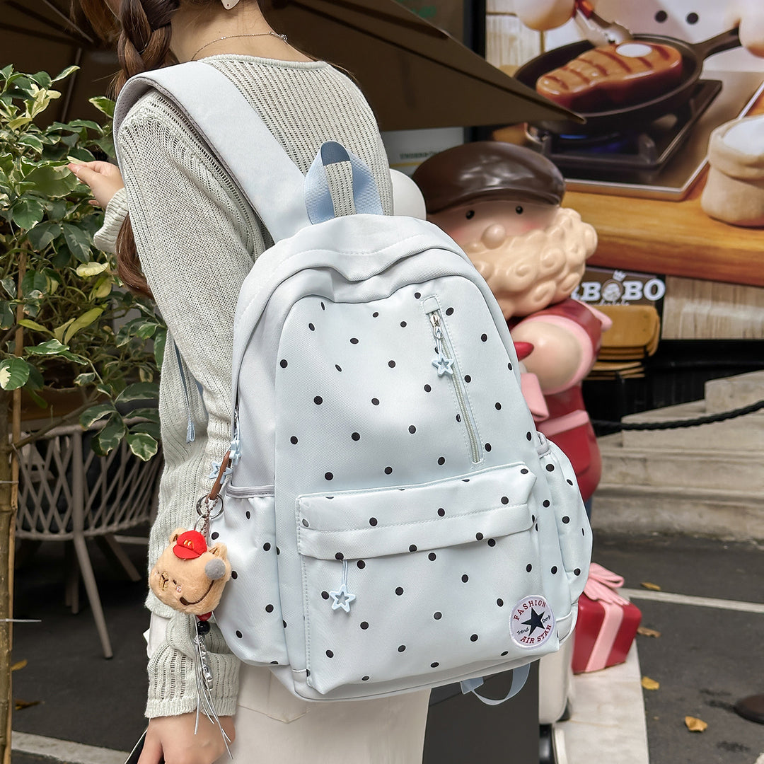 Verspielt Polka Dot Freizeit Rucksack Karnz