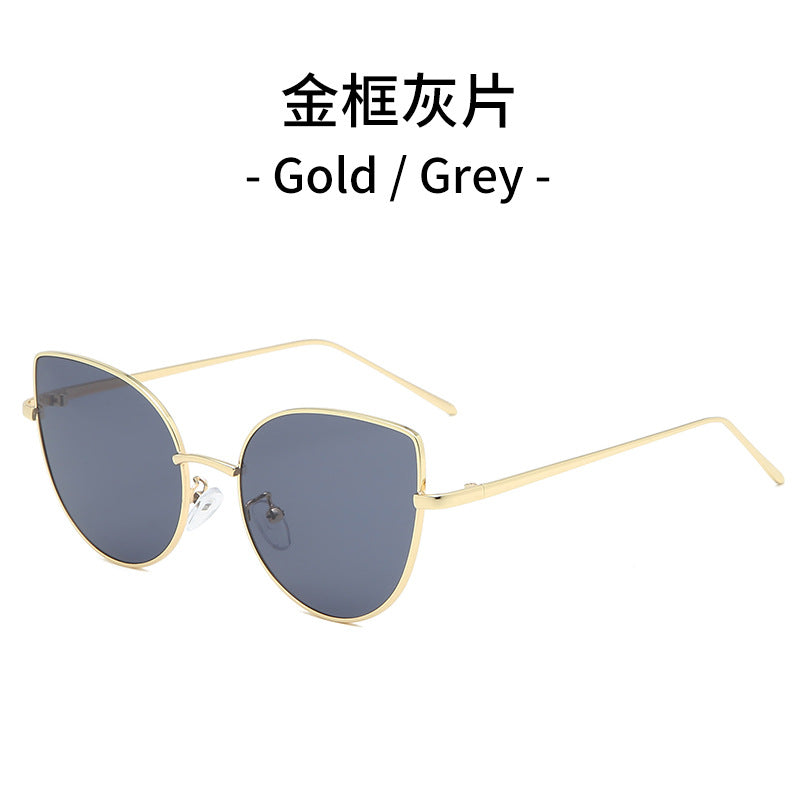 Damen Cat-Eye Sonnenbrille mit filigranem Goldrahmen Karnz