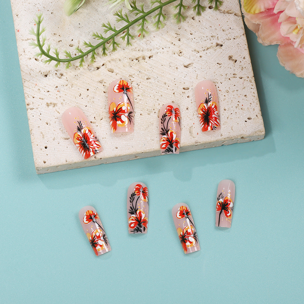 Kunstnägel mit exklusivem Floral-Design Karnz