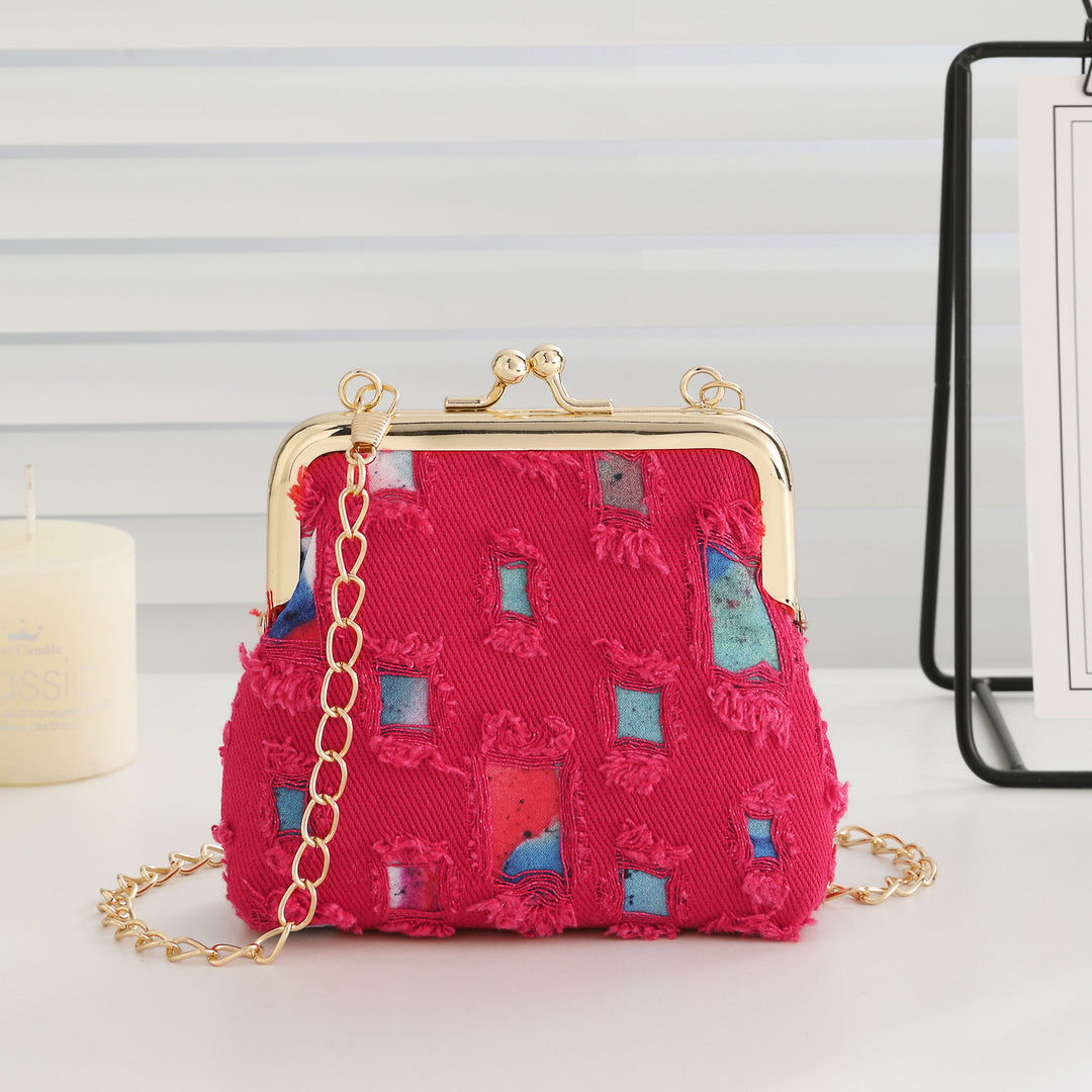 Vintage-inspirierte Stoff-Clutch