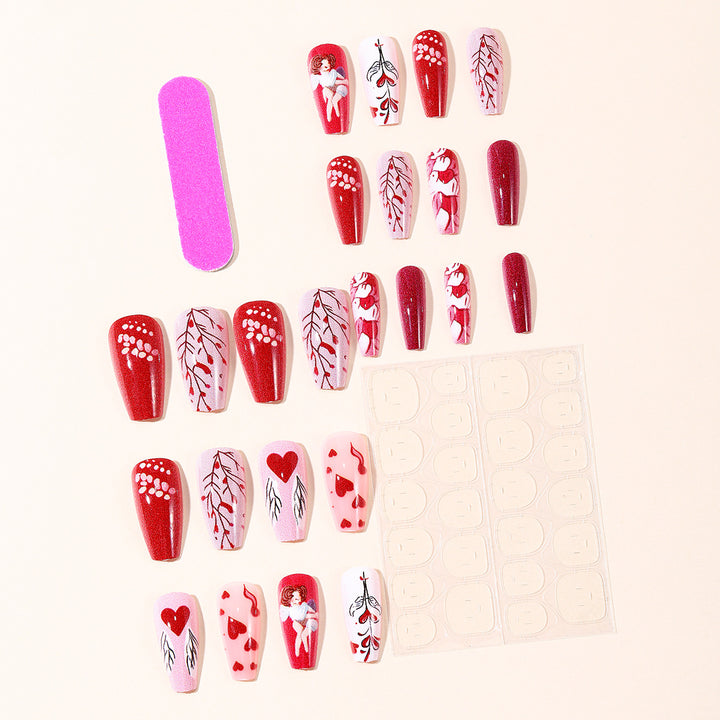 Romantisches Herz-Themen-Acryl-Nail-Art-Set Karnz