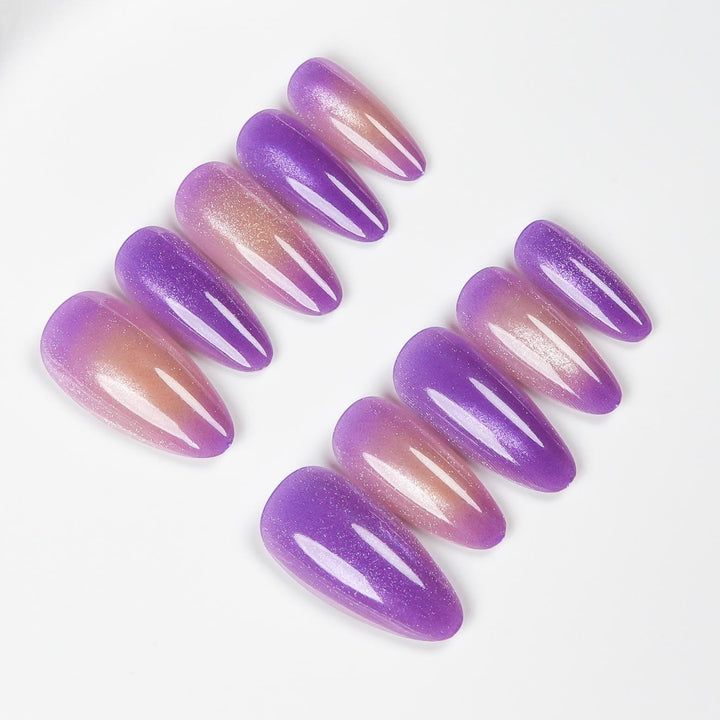 Glitter Ombre Druck-Nägel