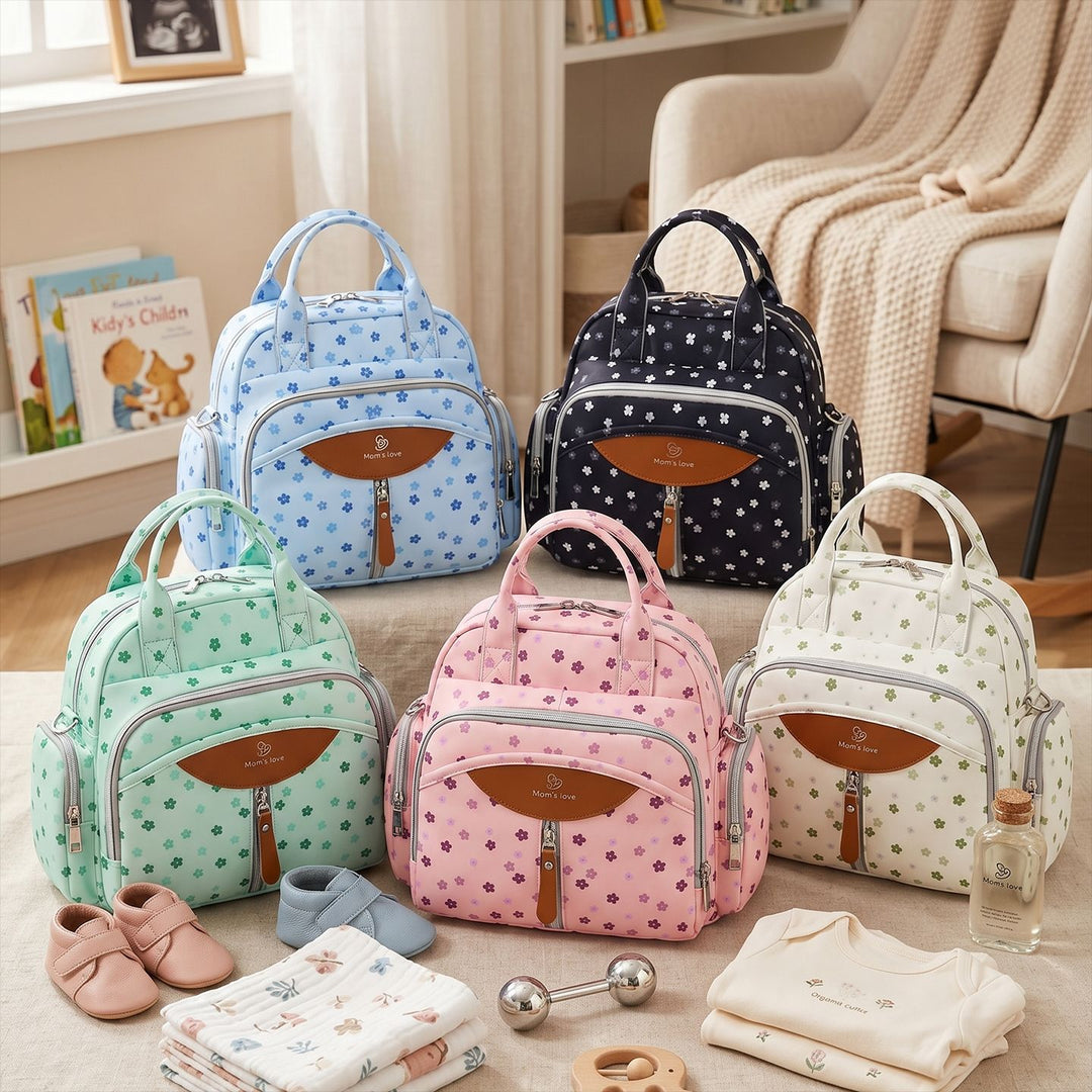 Stylische Mehrfach-Taschen Wickeltaschen Rucksack Karnz