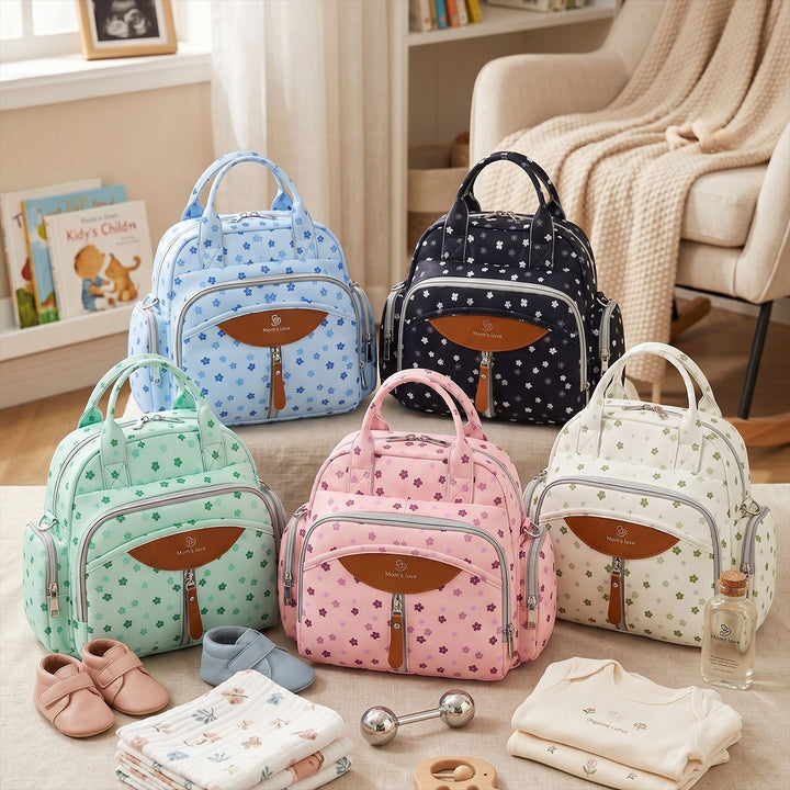 Stylische Mehrfach-Taschen Wickeltaschen Rucksack Karnz