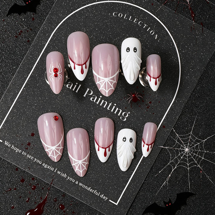 Kreatives Halloween-Themen Press-On Nail Set Karnz