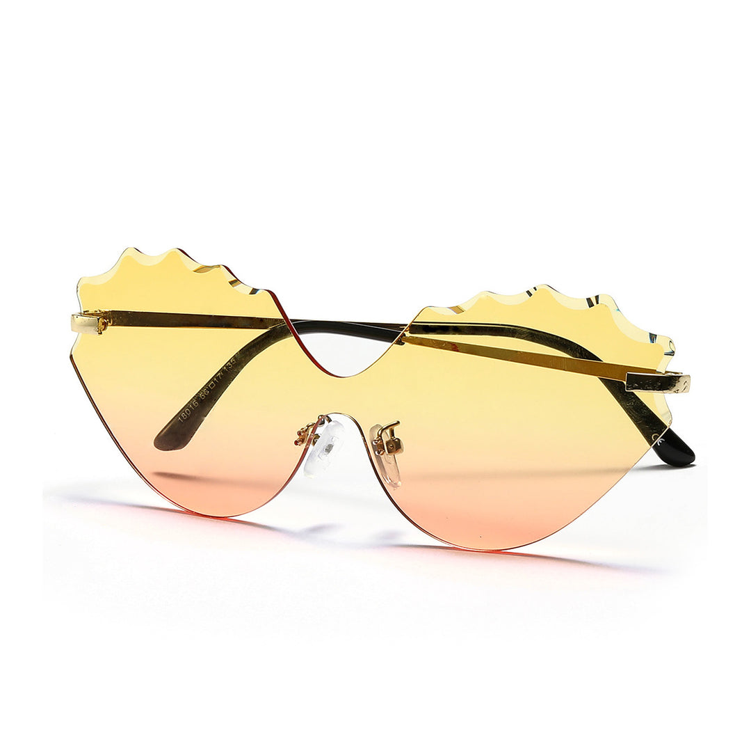 Damen Sonnenbrille mit einzigartigem Wellen-Design Karnz