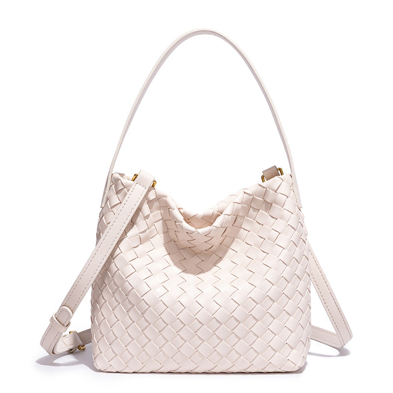 Elegante Geflochtene Leder Schultertasche Karnz