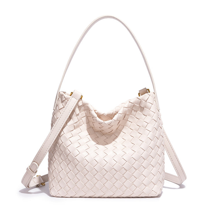 Elegante Geflochtene Leder Schultertasche Karnz
