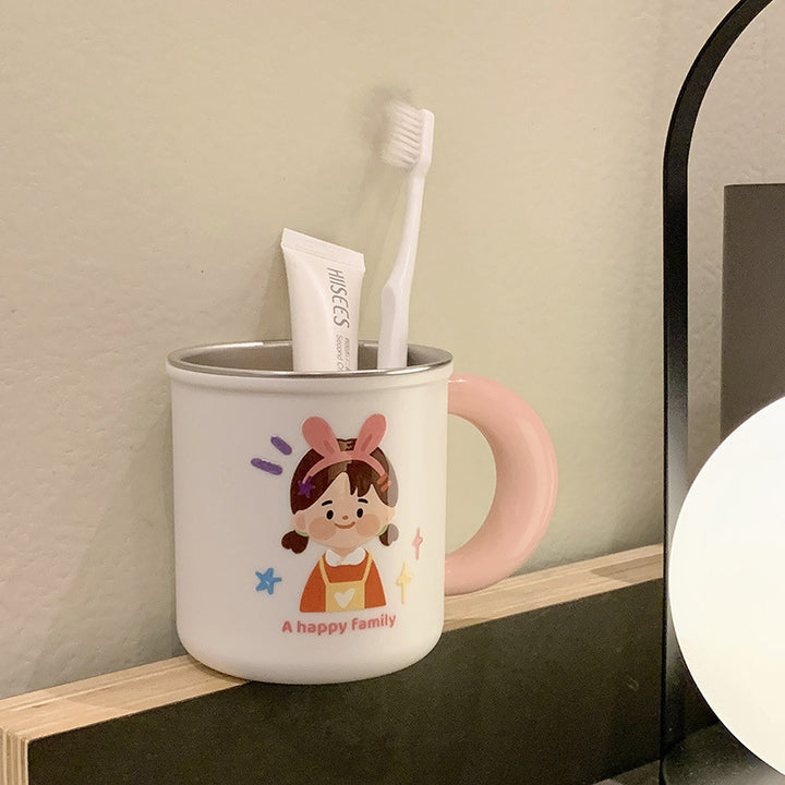 Keramiktasse mit Fröhlichem Familienmotiv Karnz