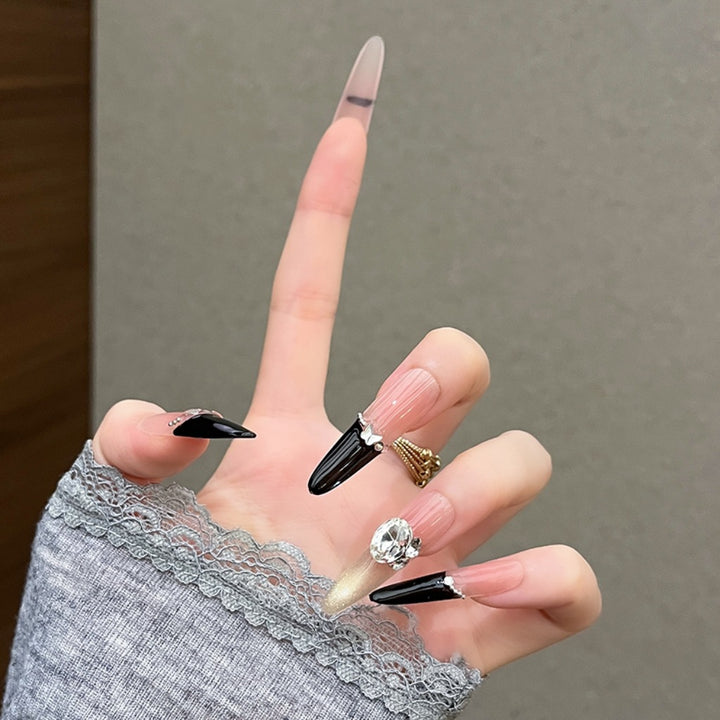 Premium Strass-beschmückte Press-On Nagelverlängerungen Karnz