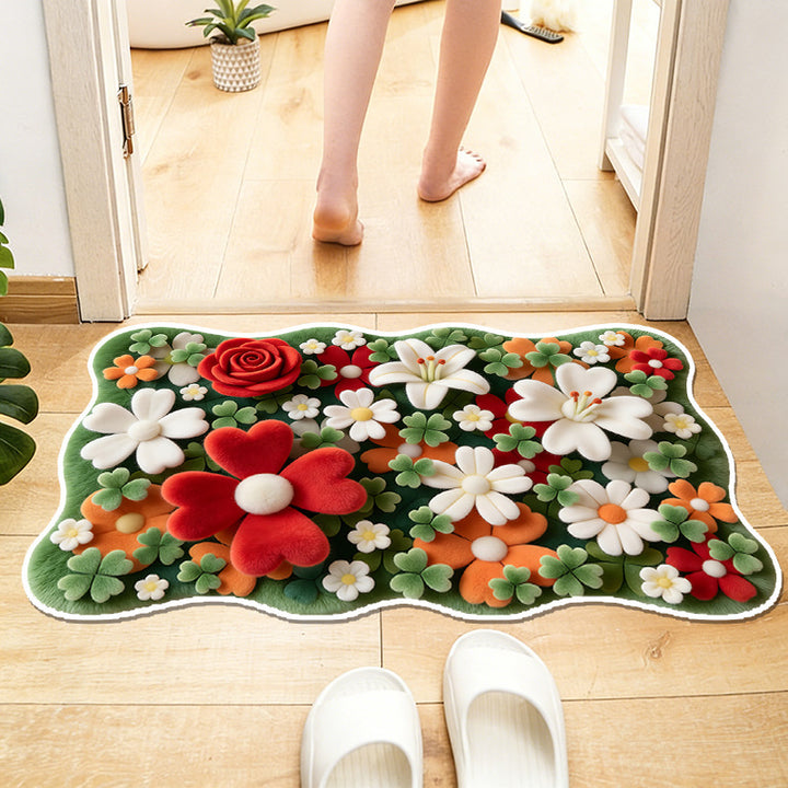 Floral-Themed Wasserdichte Teppich
