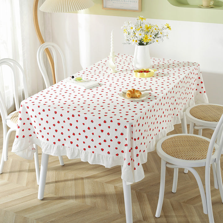 Verspielt Erdbeer-Muster Tischdecke