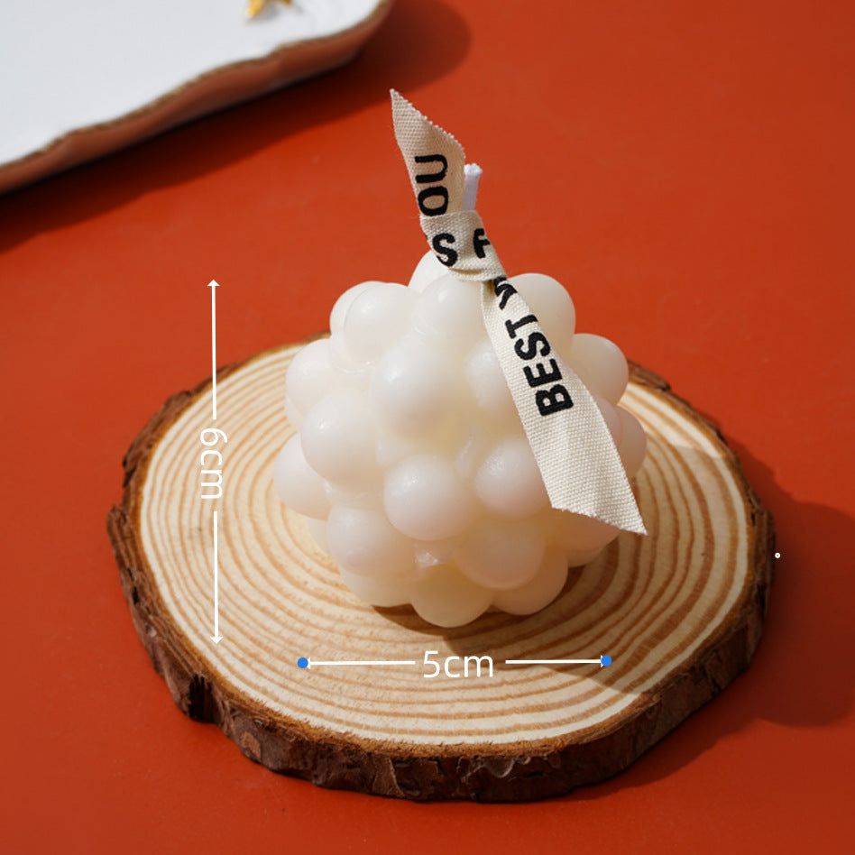 Handgefertigter Bubble-Grid Würfel Tisch-Dekorationskerze