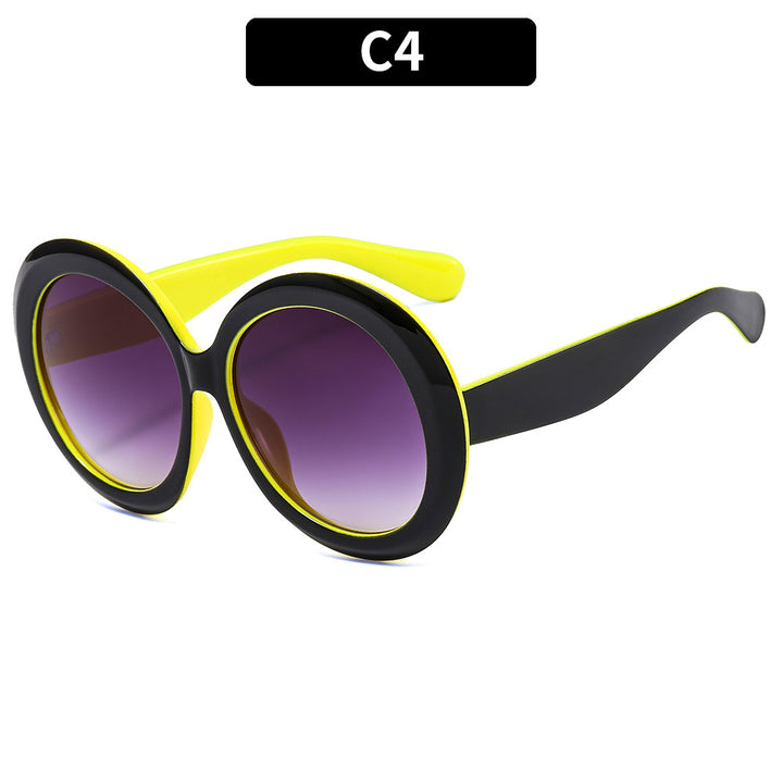 Übergroße runde Rahmenbrille