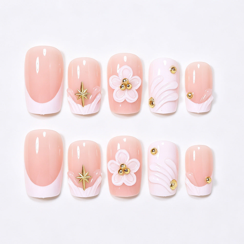 Blumenmotiv 3D Nagelkunst Set Karnz