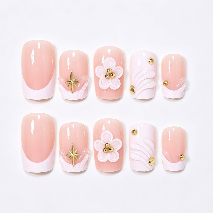 Blumenmotiv 3D Nagelkunst Set Karnz