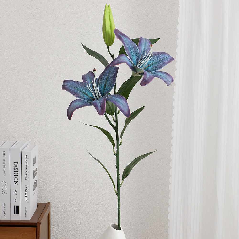 Künstlicher Lilienstängel mit naturgetreuen Blüten Karnz