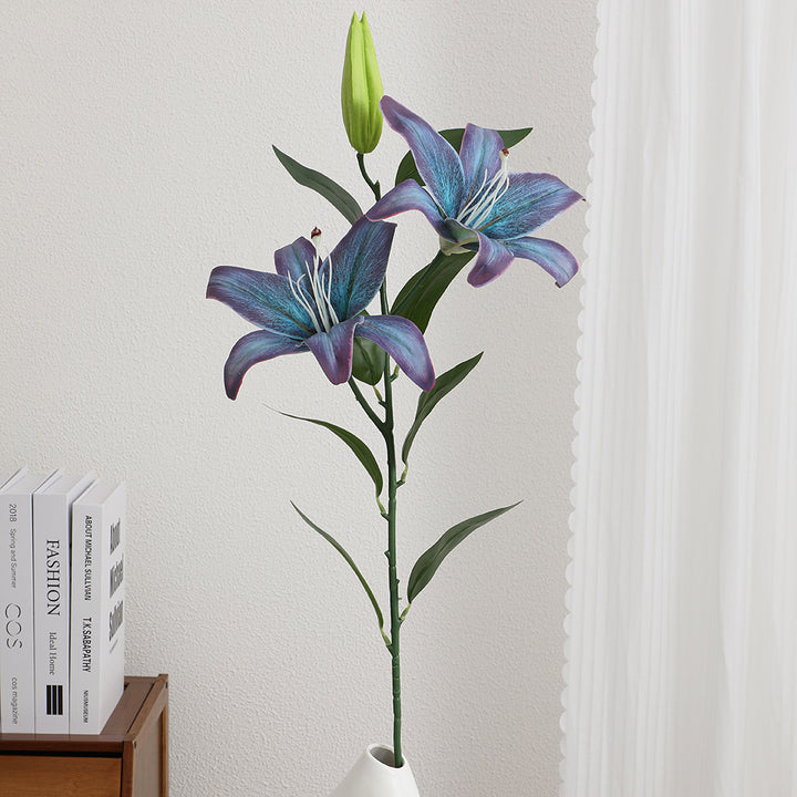 Künstlicher Lilienstängel mit naturgetreuen Blüten Karnz