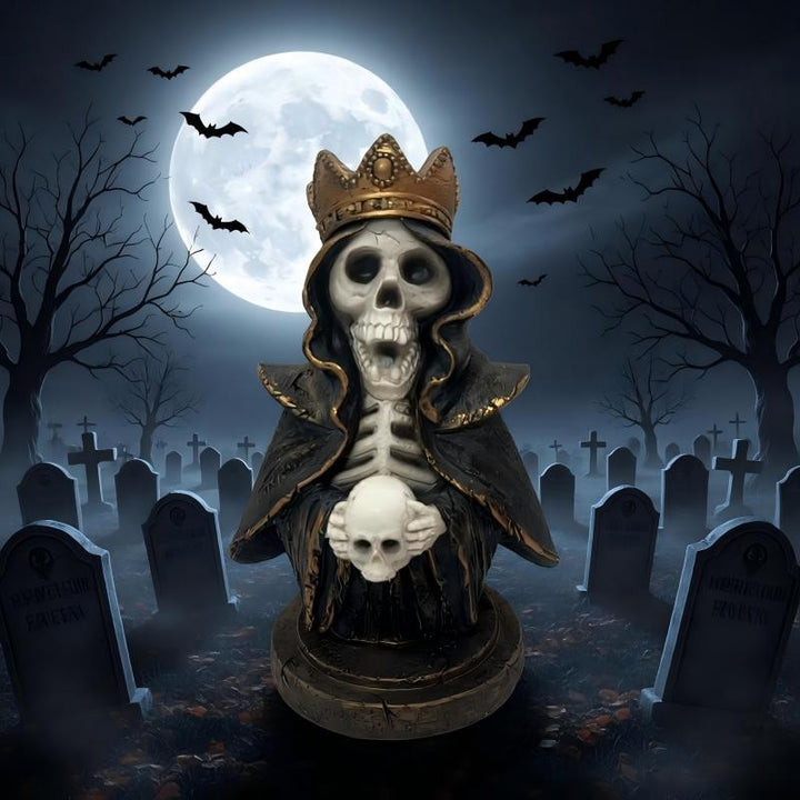 Dekorative Totenkopfstatue Karnz