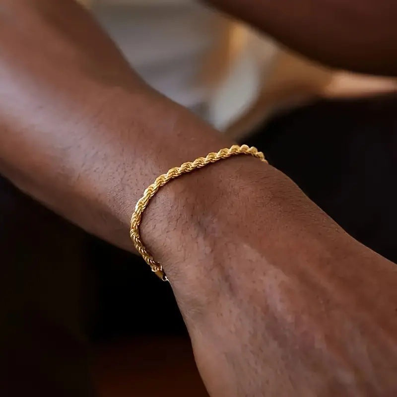 Schichtige Texturierte Kettenarmband Karnz