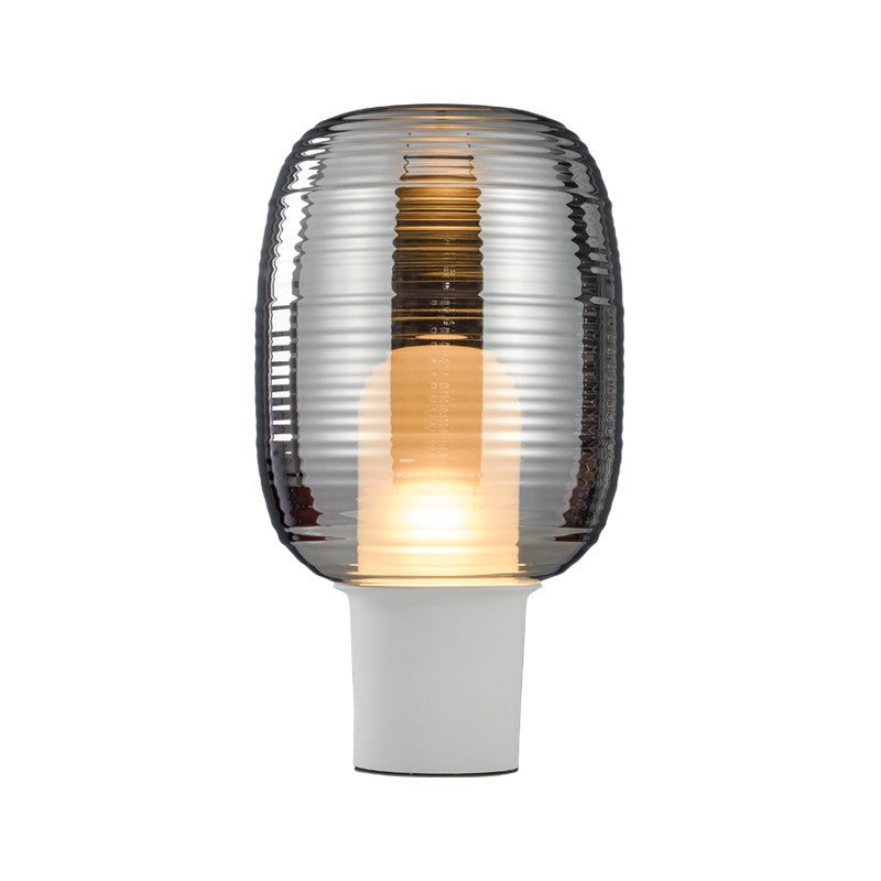 Moderne Glas Tischlampe mit strukturiertem Schirm