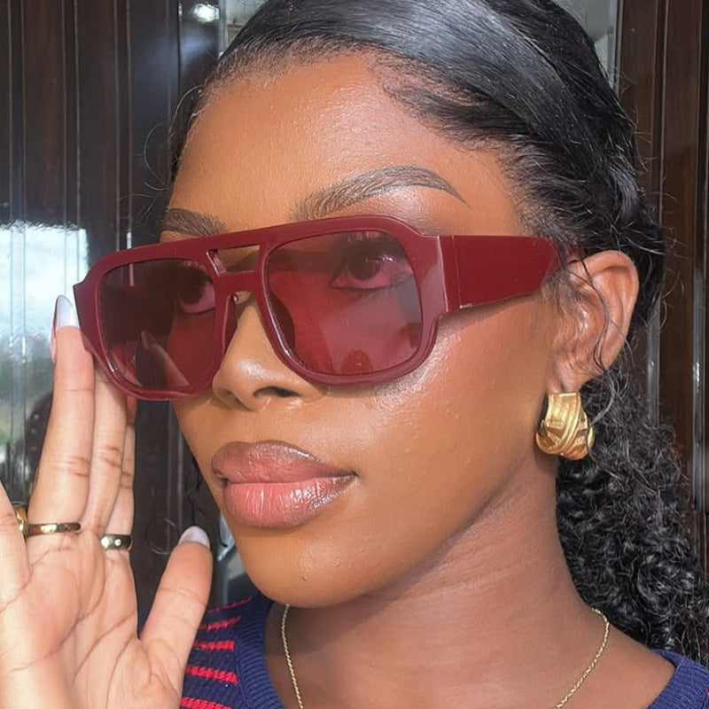 Damen moderne Sonnenbrille im eleganten Rechteckdesign Karnz